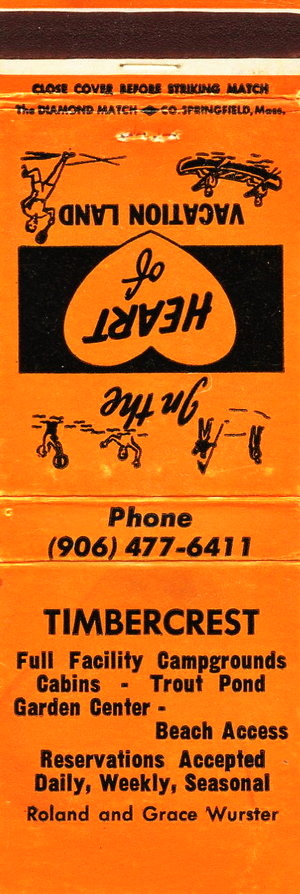 Timbercrest Cabins and Campground - Matchbook
